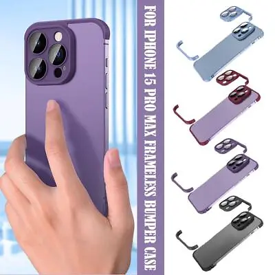 Case For IPhone 15 Pro Max Frameless Bumper Glass Accessories Lens Cover U1X9 • $6.97