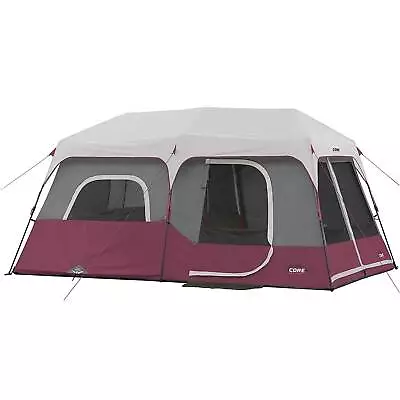 CORE Outdoor Family Camping 9-Person Pop Up Cabin Tent (Open Box) • $211.31