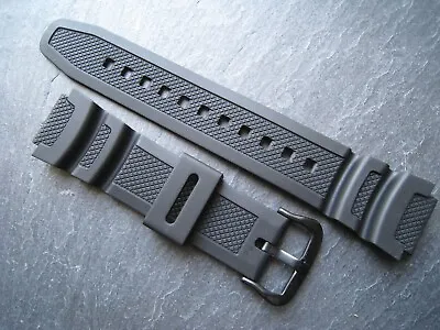 18mm Black Rubber Divers Watch Strap With Black PVD Buckle. Fast Delivery • £4.15
