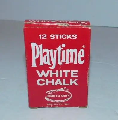 Neat Vintage Binney & Smith Playtime White Chalk 15 Cent Box • $2.95