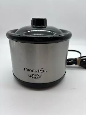 Crock Pot Little Dipper 16 Oz Mini Slow Cooker Stainless Model 32041 Silver • $10.99