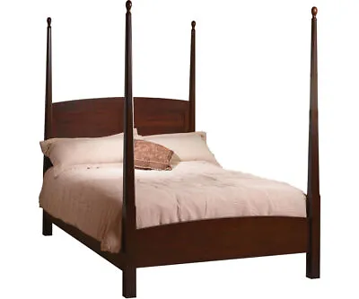 Amish Shaker Pencil Post Poster Bed Solid Wood King Queen Full • $4999