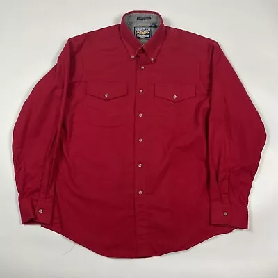 Backpacker Outdoors Shirt Mens Large Red Flannel Button Up LS Collared • $19.99