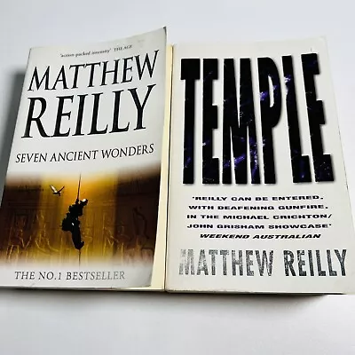 Matthew Reilly X 2 Small Paperbacks Temple Seven Ancient Wonders • $20