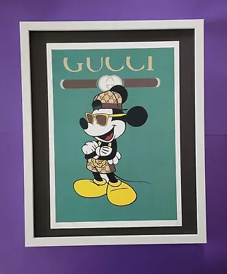 DEATH NYC Hand Signed LARGE Print Framed 16x20in COA MICKEY MOUSE DISNEY GUCCI + • $295