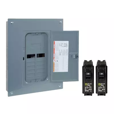 Square-D 125-Amp 12-Space 24-Circuit Indoor Home Main Lug Plug-On Load Center  • $83.89
