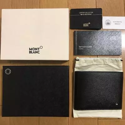 Montblanc 4810 Westside 8cc Bifold Wallet Black Leather Banknote Compartment Box • $384