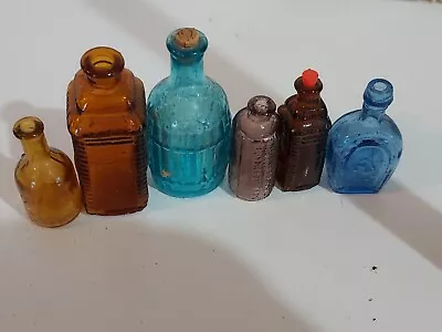 6 Vintage Taiwan Minature Colored Bitters Bottles • $22