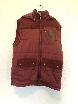 Men’s Burgundy Reversible Gilet Size M UCLA • £26.99