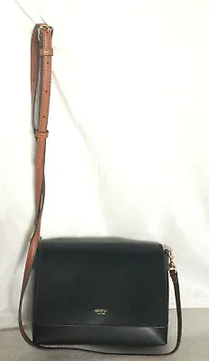 $129 • Buy OROTON Tan/Black All Leather Cross Body/Shoulder Bag / Handbag