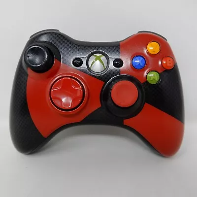 Official Microsoft Xbox 360 Wireless Controller Red & Black Radioactive Rare • $32.46