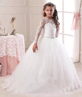 4-13 Years Girls Princess Long Dresses Bridesmaid Maxi Dress Wedding Party Gifts • £18.99