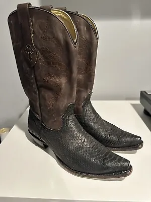 Corral Black Python Snip Toe Cowboy Boots Men’s 11 • $200