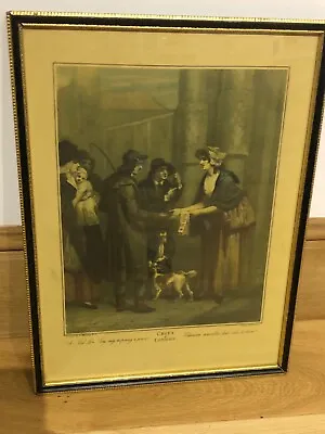 £18.99 • Buy Framed Antique Framed Cries Of London Engraved Print F Wheatley “A New Love Song
