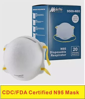 KN95 N95 P2 Disposable Face Mask Respirator Masks CDC NIOSH 5 Layer-White • $14.29