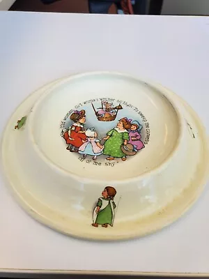 VTG Royal Baby Plate 1903 - Old Woman Whither So High - Nursery Rhyme Rare • $9.80