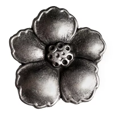 20mm Antique Silver Metal Flower Shank Button 20mm Buttons X 4 G424132 100 • £1.87