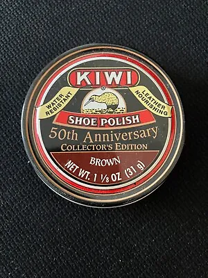 Vintage KIWI Brown 50th Anniversary Shoe Polish Tin  1 1/8 Oz • $10.70
