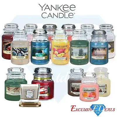 Yankee Candle Scented Fragrance Gift Small / Medium 411g Large 623g Glass Jar • £14.95