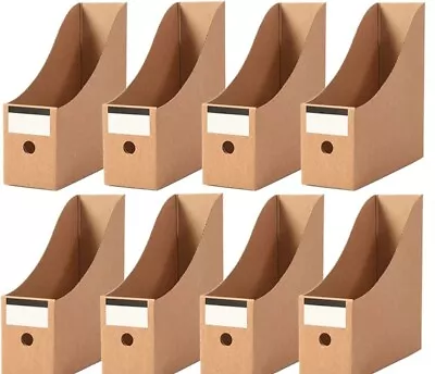 £14.99 • Buy Koogel 8 PCS Magazine Files Holder, Cardboard Magazine Rack With Labels A4 File 