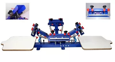 4 Color 2 Station Screen Printing Machine Rotary T-shirt Screen Printer DIY New • $521.70