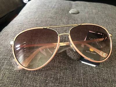 M&S New Ladies Sunglasses Pink & Gold Metal Frames  RRP £15 • £10