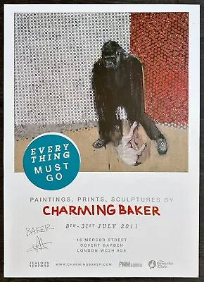 Charming Baker Show Poster SIGNED From His London Solo Show 2011 • £49