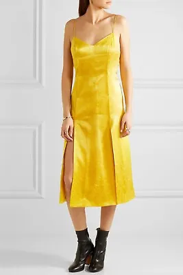 £79.99 • Buy Topshop Unique Yellow 100% Silk Cami Slip Dress (UK 12) BNWT
