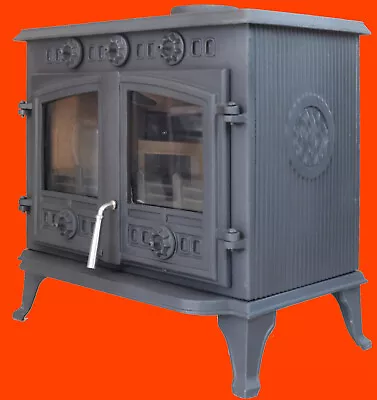 10KW Multifuel Wood Stove Log Burner JA006 Cast Iron  Eco Design Free Delivery • £479