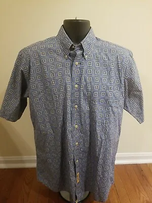 $15 • Buy BD Baggies Men's Multicolored Red / Blue Button Down Shirt Size M