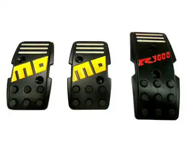 Momo Style R3000 Black Aluminum Non Slip Gas Brake Pedal Pad Covers MT Car 3PCS • $16.20