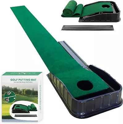 Putting Green With Automatic Ball Return-Indoor And Outdoor Mini Putting Mat For • $46.99