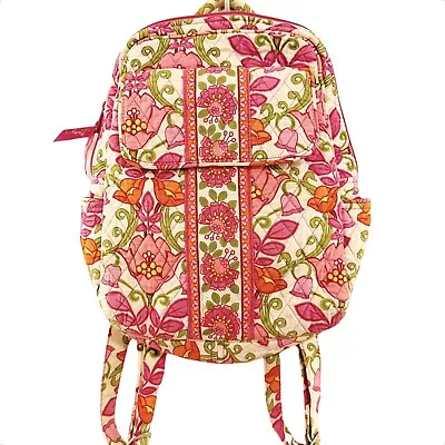 Vera Bradley Medium Backpack Lilli Bell Pink Rare Retired Print Summer 2013 • $9.99