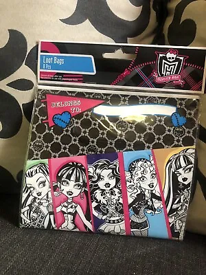 Monster High Candies Loot Goodie Bags 8 Pcs Birthday Parties Supplies NIP • $7.99