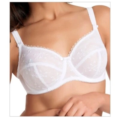 £12.99 • Buy Fantasie Salsa 38J Underwired Balcony Full Cup Good Support White Bra