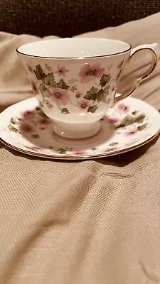 Antique/Vintage England Royal Queen Anne China Flower TEA CUP AND SAUCER SET • $13.99