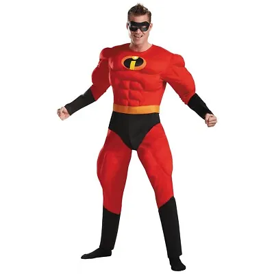 Mr Incredible Costume Adult Superhero The Incredibles Halloween Fancy Dress • $53.73