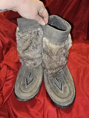 Manitobah Mukluks Women's Half Mukluk Vibram Size M6 • $69.99