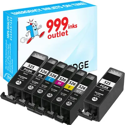 PGI-525 CLI-526 Compatible Printer Ink Canon MG5350 MG5250 IX6550 IP4850 -7 Pack • £10.49