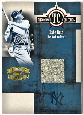 2005 Donruss Throwback Threads Babe Ruth Jersey Relic Collection 10/20 RARE! • $999.99