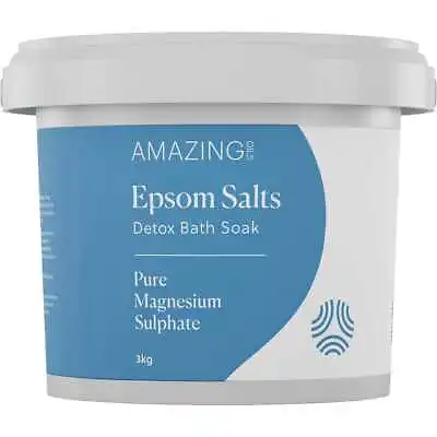 Amazing Oils Pure Epsom Salts Detox Bath Soak 3kg • £27.65