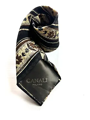 Canali Tie Silk Multicolor Floral Neck Tie Italy Men's 58LX3.5W • $29.74