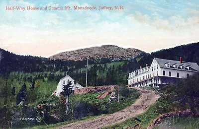 Half-Way House And Summit Mt. Monadnock Jeffrey New Hampshire Postcard • $6.29