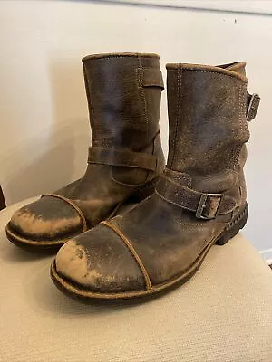 UGG Mens Rockville Distressed Brown Leather Moto Boots 5627 Men's US 12 • $59.99