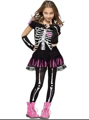 $29.99 • Buy Sally Skully Skeleton Girl's Costume Small 4-6