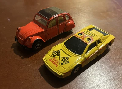 $8.99 • Buy MC Toy Citroen 2CV And Ferrari Testarossa Track Marshall Vintage Diecast Cars