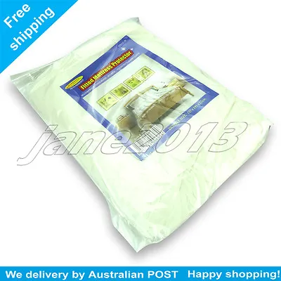$13.65 • Buy 2X Waterproof Double Mattress Protector Cover Fitted Plastic Sheet Bed AU STOCK