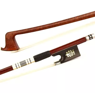 Master Pernambuco Skin Carbon Fiber Violin Bow 4/4 Ebony Phoenix Frog Stiff Fast • $97.29