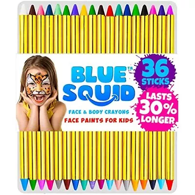 Face Paint Crayons For Kids 36 Jumbo 83mm Face & Body Painting Makeup Crayons... • £14.99