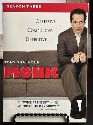 Monk - Season Three - DVD -  Very Good - Jason Gray-StanfordTed Levine B2G1FREE • $5.99